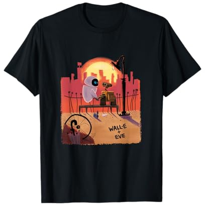 Disney and Pixar’s Wall-E and Eve Sunset T-Shirt