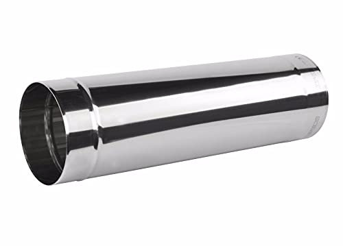 Stainless Steel Stove Pipe 125mm / 5 - 33cm Chimney Flue Liner Ducting Tube