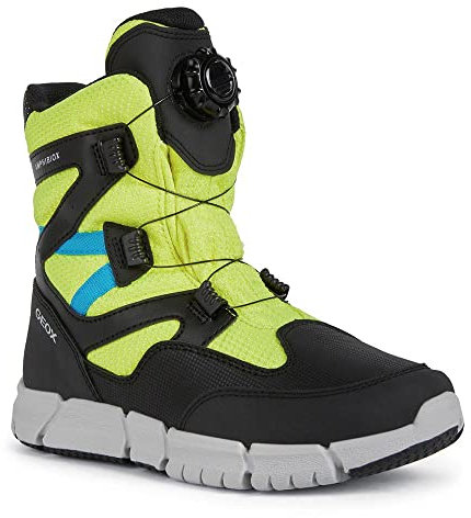 Geox J Flexyper Boy B Abx Ankle Boot, Fluo Yellow Black,33 EU
