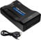 TFUFR HDMI to SCART Converter, 1080P Input/Output Adaptor for Video and Audio Signal, Compatible With Sky Blu-Ray HDTV DVD PS4 PC, Scart Cable Included, Supports PAL/NTSC Formats