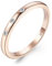 JewelryPalace Klassisch Drei Stein Zirkonia Band Ring Damen, Hochzeitsringe Rosegold 585 Damenring Silber 925 Trauringe Eheringe für Frauen, Vorsteckring Bandring Schmal, Ringe Set Schmuck 49