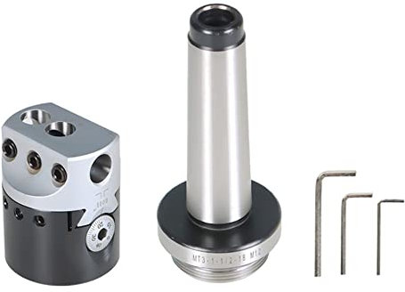 LiGuVCY MT3-M12 Bohrkopf 2 Zoll Drehmaschine Bohrkopf für Bohrmaschine und CNC-Fräsmaschine mit 3 Sechskantschlüsseln
