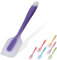 Silicone Spatula, Spatulas for Cooking 450°F Heat Resistant Seamless Rubber Spatulas Non-Stick Silicone Kitchen Utensils for Cooking, Baking and Mixing, Dishwasher Safe (Purple)