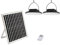 ELEDCO Lámparas Solares Colgantes, 2 Lámparas LED, Exterior, Interior, Luces Solares con Placa Solar, Batería, Mando a Distancia, IP65, Autonomía 8-15 Horas