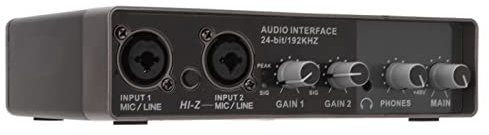 Carte Son en Direct, 24BIT 192KHZ USB Live Sound Card PC DC5V in Haute Vitesse pour la Production ASMR pour l'enregistrement de Musique pour l'enregistrement Vocal