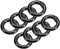 QUARKZMAN 8Stk Runde Feder O Ringe 0.71 AD Trigger Schnalle Schnapp Klammern für Taschen Geldbörsen Schlüsselringe Basteln Zubehör Metallisch Schwarz