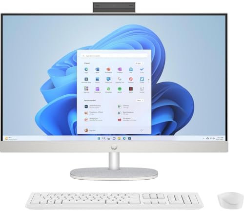 HP PC desktop all-in-one | Display FHD 27 | Intel Core i7-1355U | 16 GB DDR4 RAM | 1 TB SSD | Scheda grafica Intel Iris X | Windows 11 Home | Bianco