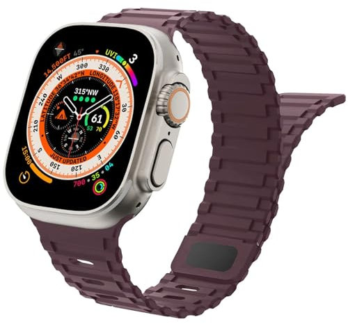 Correas Compatible con Correa Apple Watch 40mm 41mm 38mm, Correa iWatch 44mm 45mm Ultra 49mm 42mm 46mm Hombre/Mujer, Bracelet Silicona Magnetica Suave para Apple Watch Series 10 9 8 7 6 5 4 3 SE 2/1