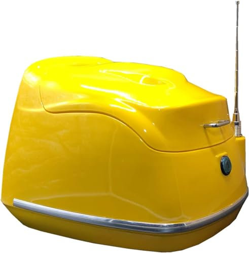 VECNUM Topcase Motorradkoffer Top Case Box, Top Case Universal, Für Roller, Motorrad, Mofa & Quad Aufbewahrungskofferroller Kann Helme,Gelb