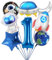 SPHERETRON 8 Stück Luftballons Geburtstagsdeko Kinder 1 Jahre Weltraum Astronaut Folienballon Rakete Helium Ballon deko Weltraum Geburtstagsdeko für Junge Geburtstag Party Motto Party Deko