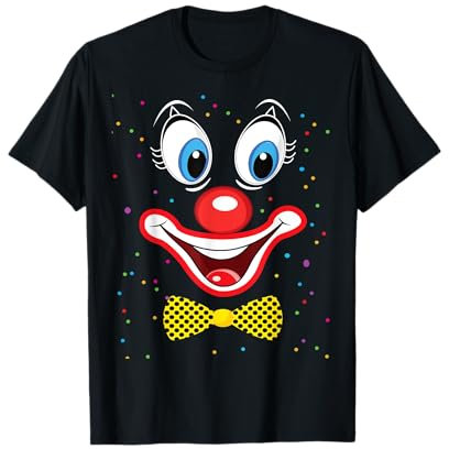 Karnevalskostüm Fasching Kostüm Lustige Clown Konfetti T-Shirt