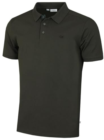 Calvin Klein Mens Campus Camo Golf Polo Shirt - Hunter Green Camo - XXXXL