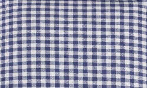 Bio-Kissenbezug für unsere 19x19cm Kissen mit Hotelverschluss - Bio-Baumwolle blau-weiß kariert