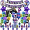 Luchild Luftballon Geburtstagsdeko Jungen- 40 Pcs Videospiel Girlande Geburtstag Deko Set mit Gamer Ballon Cake Toppers Birthday Banner Folienballon für Kindergeburtstag Party Supplies Deko