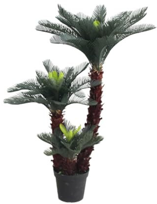 Lacers SMARAGDLINE künstliche Cycas Palme – Sagopalmfarn, 125cm, realistische Optik, Dekoration für Wohnzimmer, Balkon und Büroräume- robust und langlebig ohne spezielle Pflege