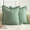 Mandioo 2er Set neutralen Baumwolle Quasten Kissenbezug 50x50cm Dekorative Kissenbezüge Dekokissen Boho Sofakissen Kissenhülle für Couch Sofa Schlafzimmer Wohnzimmer Heimdekoration Salbei Grün