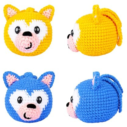 Igel-Häkelset mit Schritt-für-Schritt-Video-Tutorials, Tier-Häkelset für Anfänger, Erwachsene, Kinder, Stricksets, komplettes Häkeln, Igel, Häkeltier-Set, Überraschungsgeschenk, DIY-Bastelset