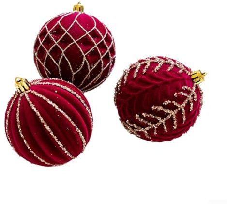 Elegant gestaltete Weinrote Weihnachtsschmuck für den Heimgebrauch, tolle Ergänzung für festliche Atmosphäre (A)