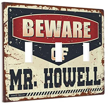Decorative Light Switch Plates Beware Of Mr. Howell Switch Wallplate Cover Art Plates Switch Cover Multi Gang Switch Plates