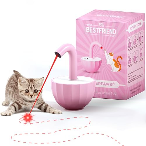 YOUR BESTFRIEND SHOP Laserpaws Juguete Interactivo Gato - Juguetes para Gatos con Láser Divertido | Juguetes Gatos Interactivos (Rosa)