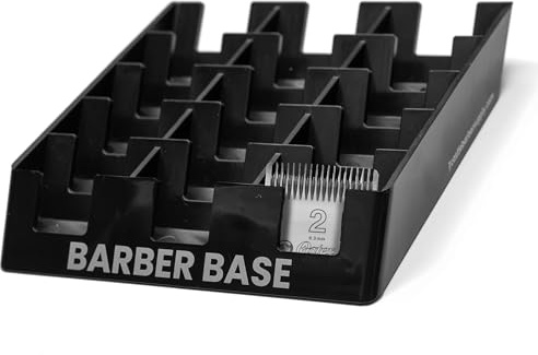 The Barber Base 15 Slot Clipper Blade Tray (Black)