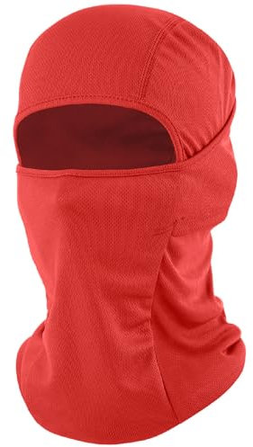 fuinloth Sturmhaube, Skimaske Balaclava, Motorrad Fahrrad gesichtshaube für Herren/Damen Rot