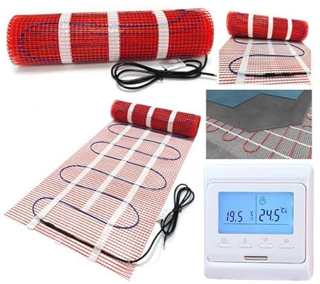 Heat Up Electric Underfloor Heating Sticky Mat 150W per m² for Stone Tiles Laminate Ceramic Porcelain etc (16m x 0.5m)