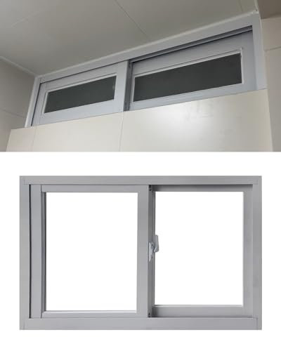 Elitix Fenster Kellerschiebefenster 16x23 26x12 32x16, Mobilheim-Fenstergitterersatz mit Rahmen und Glas, Fenster für den Dachboden Eines Hühnerstalls Im Gartenschuppen(WxH 18x9in/46x23cm)