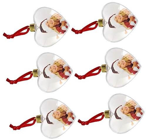 POPETPOP 6stücke Teiliges Transparente Kunststoff Fotoanhänger Dekoration Für Partys Und Zuhause Herzform Und Langlebige Kunsthandwerksartikel