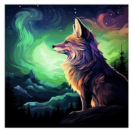 BQUWR Poster auf Leinwand, Motiv: Sirius Whisper, Schlafzimmer, Dekoration, Landschaftsdekoration, Geschenk, 70 x 70 cm