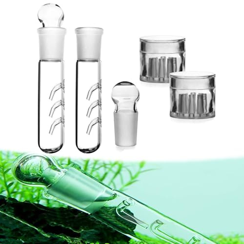 4 Stück Planarienfalle,3 Loch Glas Planaria Trap 8 Löcher Acryl Falle,Klarglas Planaria Falle,Schnecken Falle,Planare Falle Glasegel Blutegel Catcher Trap Röhren Fangen,für Fisch Tank Aquarium