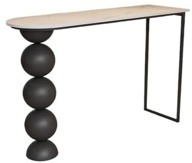 FAJNUZI2024 Balkontisch Moderner einfacher Home Leisure High Top Pub Tisch Wohnzimmer Wand Kreativer Stehtisch mit Stauraum(Mittel)