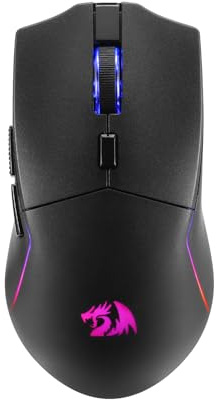 Redragon M730 Mouse Gaming Senza Fili 3 Modalità 10K DPI BT | 6 pulsanti macro programmabili, connessione BT/2.4G, batteria duratura, compatibile PC/Mac/Laptop