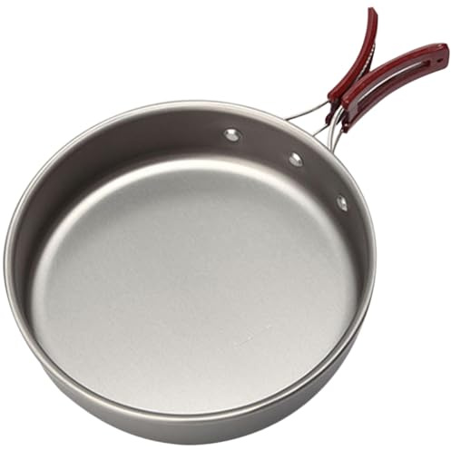 BUTIFULSIC Poêle de Camping Poêle à Œufs Résistante à l'usure en Alliage D'aluminium Portable Antiadhésive Réutilisable pour Camping et Plein Air