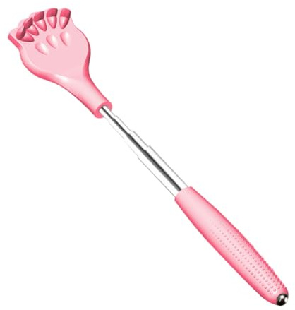 UKCOCO 1pieza Rascador de Espalda con Bola Masajeadora para Alivio de Picazón y Cómoda Movilidad Color Rosa Diseño Compacto y Duradero