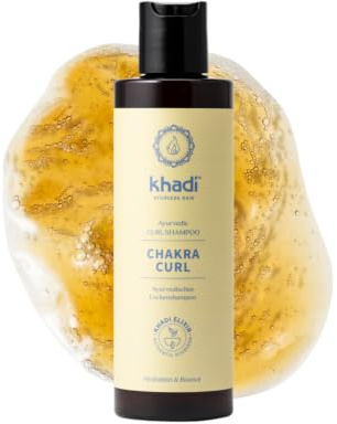 khadi Ayurvedisches Lockenshampoo 200 ml – ChakraCurl Shampoo für Locken & Wellen – Feuchtigkeit, Sprungkraft & Leichtigkeit – bis zu 20% Kräuterelixier – 100% zertifizierte Naturkosmetik