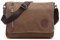 AUGUR Canvas Messenger Bag fur Herren Laptoptasche 13 Zoll Umhangetasche Vintage Herren Umhangetasche Mittlere Arbeitstasche (braun)
