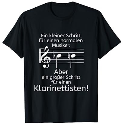 Klarinettisten großer Schritt Klarinette Orchester Design T-Shirt