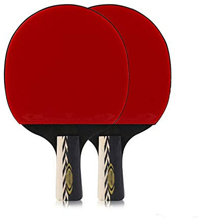 Tischtennisschläger Anzüge, Professionelle 4 Sterne Tischtennis-Schläger, für Schulen, Familien, Sportvereine Tragbar/Double racket/Kurzer Griff