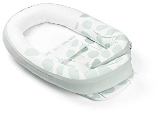 Babymoov Doomoo Cocoon Leaves Aqua Green, erweiterbar, atmungsaktiv, 0-8 Monate