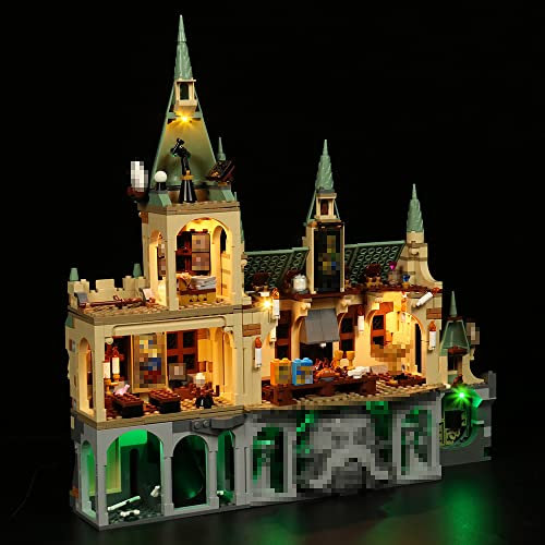 LocoLee Led Licht Set Kompatibel mit Lego Harry Potter Schloss Hogwarts Kammer des Schreckens,Led Dekorations Light Kit Compatible with Lego 76389 Hogwarts Kein Modell (Standard Version)