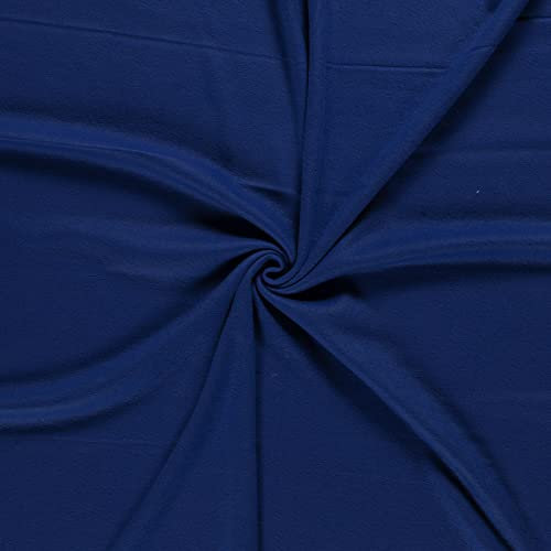 Fleecestoff Vliesstoff Fleece Stoff 50 Farben Zuschnitt ab 0,5m Meterware am Stück, Farbe:blau