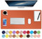 Leder-Schreibtischunterlage,wasserdichte Schreibtischunterlage für Schreibtisch, Schreibtischunterlage für Tastatur und Maus, Leder-Mauspad-Schutz für Büro und Zuhause, 76*36.5cm(M Orange H)