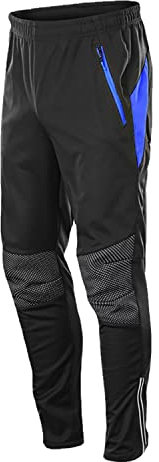 HOMTOL Fahrradhose Herren Lang Winter Fleece-Futter Winddicht wasserdicht Radlerhose Wanderhose mit Fleece Radsport Lange Hosen Atmungsaktiv Radhose MTB Hose Thermo für Outdoor-Sports