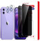 AZSCYN 2 Piezas Protector Pantalla Privacidad para iPhone 12, con 2 Piezas Protector de Lente de cámara Funda Amistoso, Privacidad Cristal Templado Anti Espía, dureza 9H, Antiarañazos