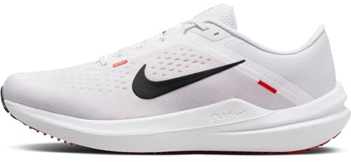 NIKE Men's Air Winflo 10Running Shoes, White Black Light Crimson, 5 UK