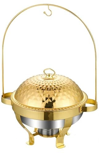 Colcolo Chafing Dish Buffet Set, Stainless Steel Chafing Dish with Hook up, Catering Warmer Server Hook Frame Water Tray Fuel Rack