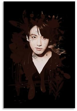 REOTTO Kpop Jungkook Poster Poster Dekorative Malerei Leinwand Wandkunst Wohnzimmer Poster Schlafzimmer Malerei,Wandkunst Bilddruck Moderne Familienzimmer Dekor 12x18inch(30x45cm)