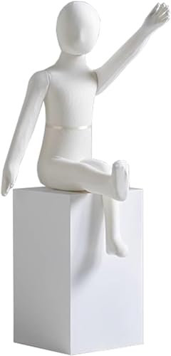 SAFWEL Schneidermode Schaufensterpuppe 1–9 Jahre alt Ganzkörper-ansteckbare, flexible Schaufensterpuppe mit biegsamen Armen und Beinen, Sitzende Kinderschaufensterpuppe für Boutique-Fenster ( Size : 1