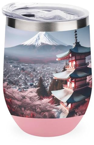 Monte Divertente Acciaio Inox Tumblers Custom Wine Tumbler Tazza da Viaggio con Coperchio 12oz